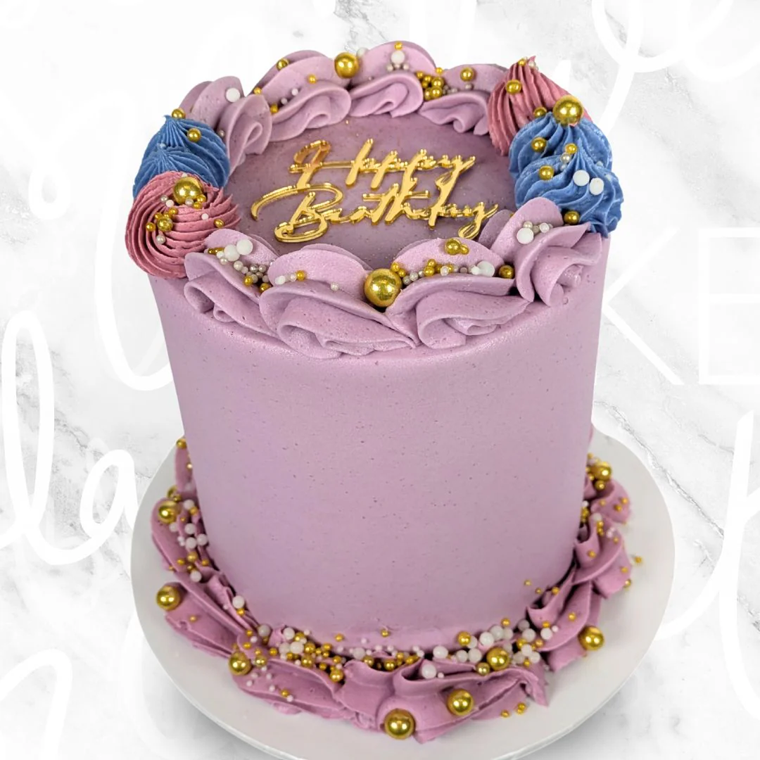 Pretty Birthday Cake in Mauve