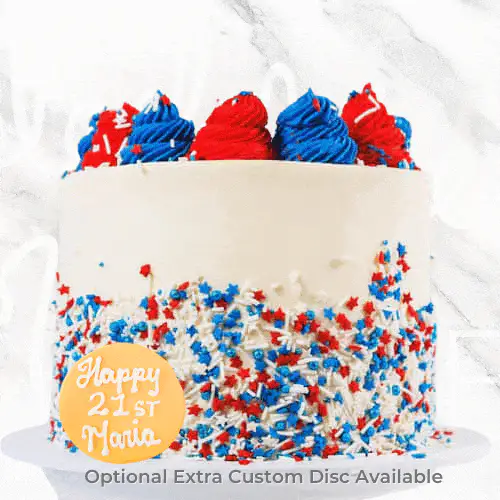 Blue and Red Aussie Cake - Image 4