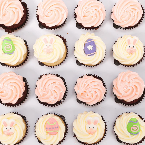 Bunny and Easter Eggs Mini Cupcakes (24) - Image 3