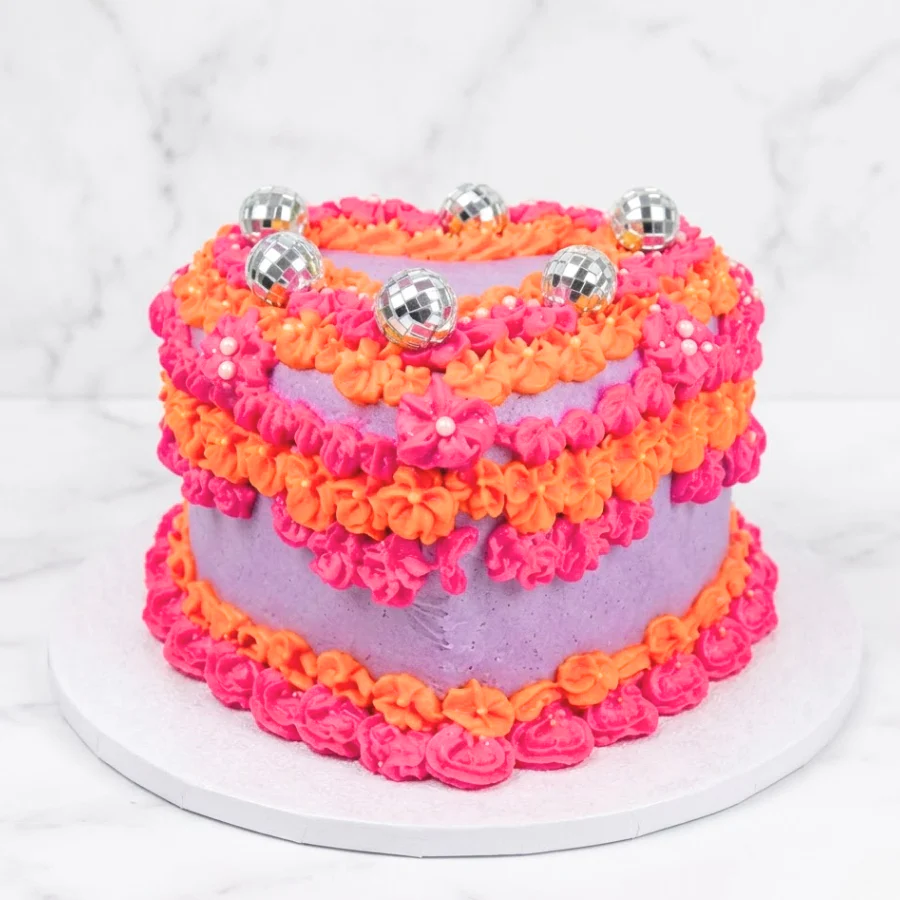 Disco Vintage Heart Cake - Image 3